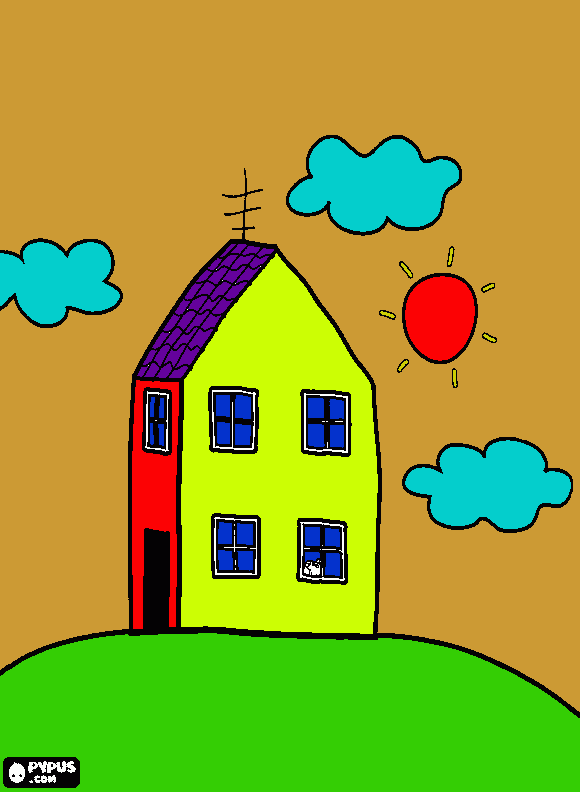 vida feliz para colorir e imprimir