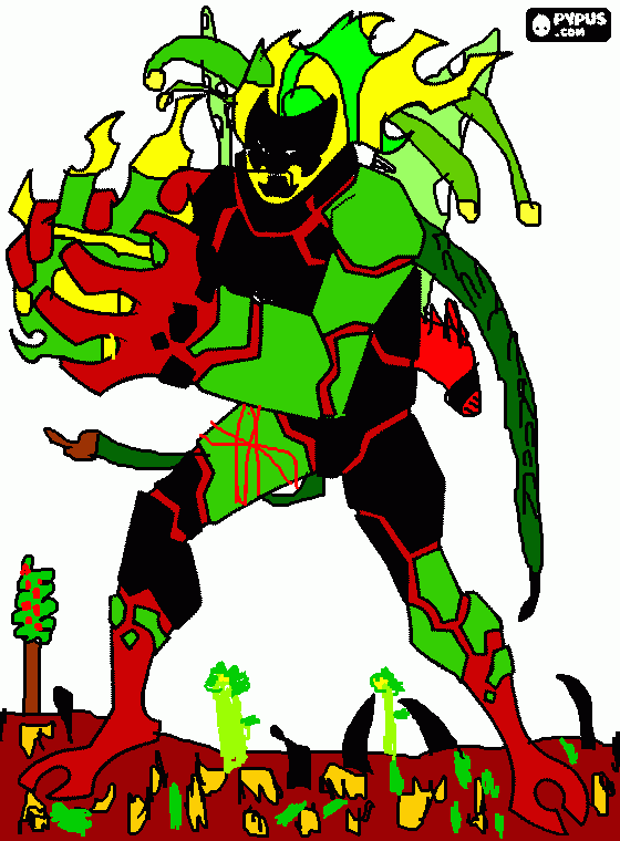     vilgax para colorir e imprimir