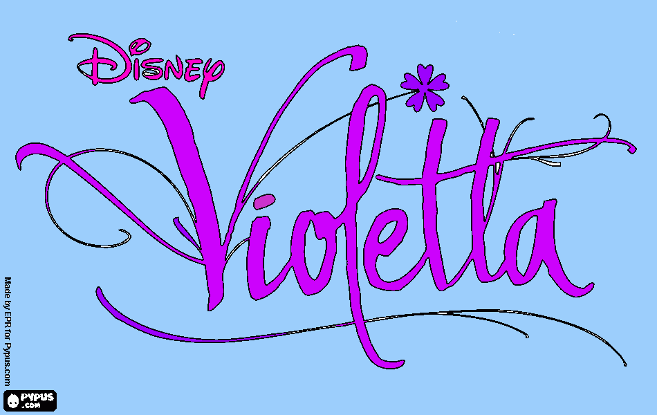 violetta te amo para colorir e imprimir