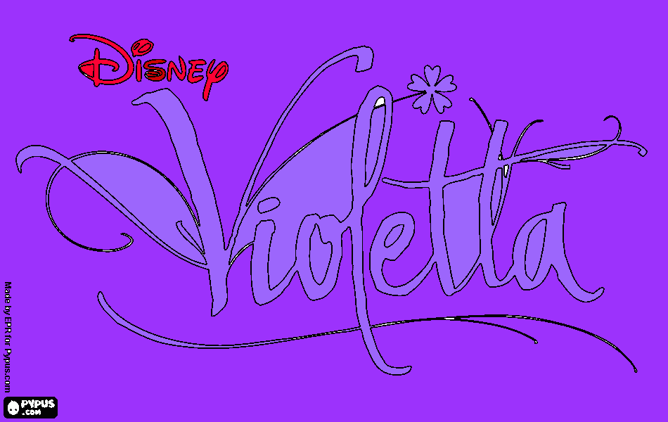 violleta para colorir e imprimir