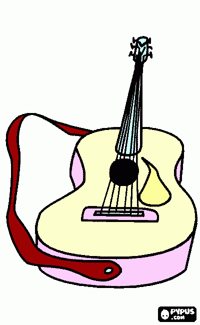 violão para colorir e imprimir
