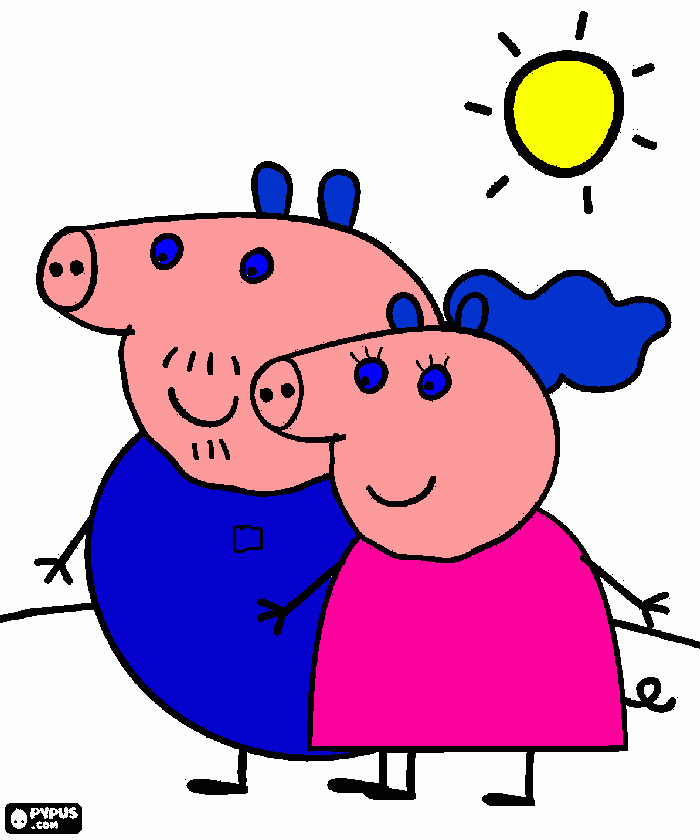 vovo da  peppa  e o   vovo para colorir e imprimir