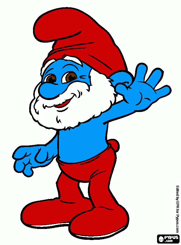 vovo smarf para colorir e imprimir