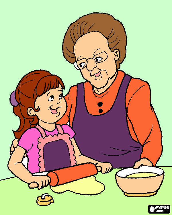 vovó e Netinha para colorir e imprimir