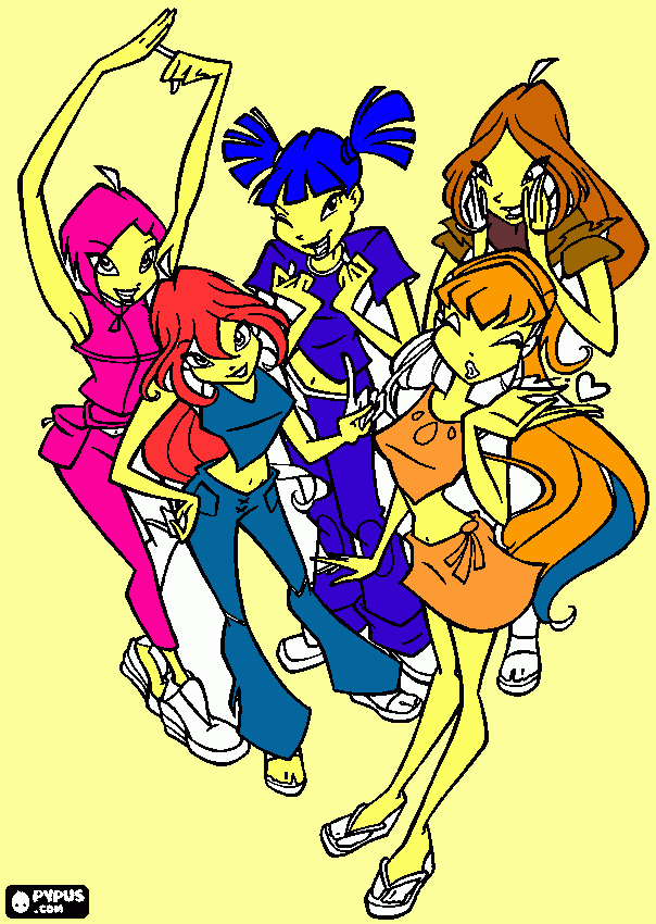 wink para colorir e imprimir