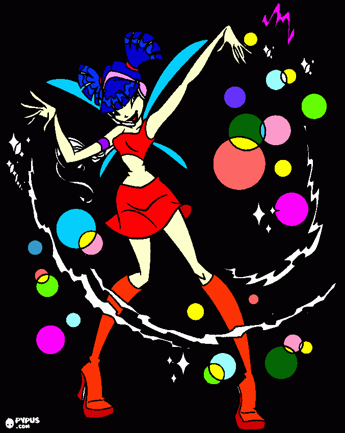 winks musa arrassando na magica  para colorir e imprimir