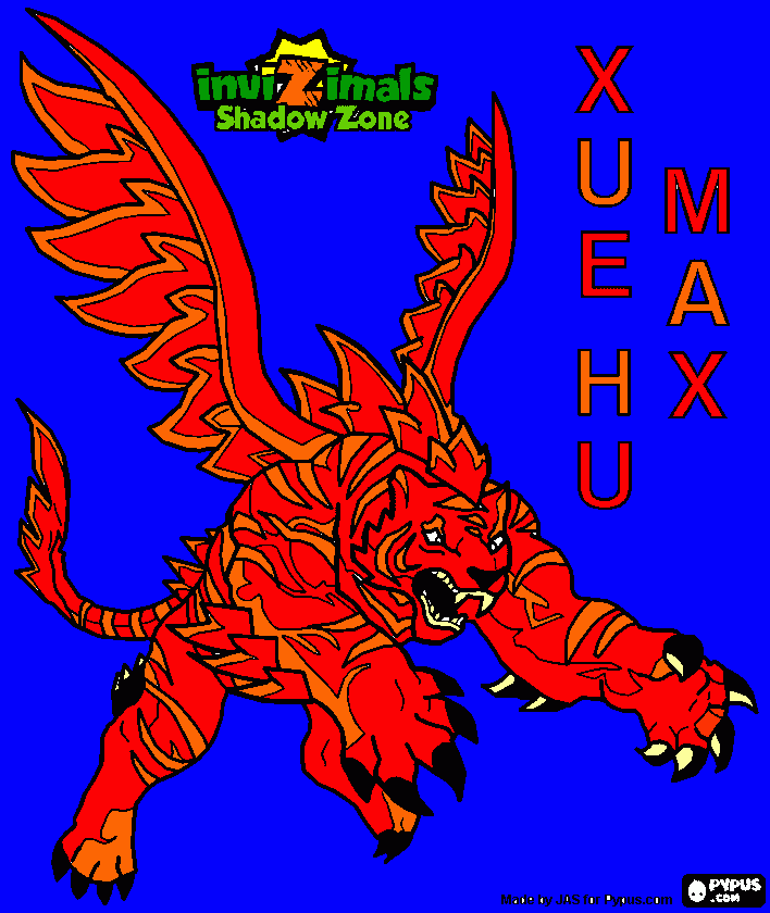 xin hu para colorir e imprimir