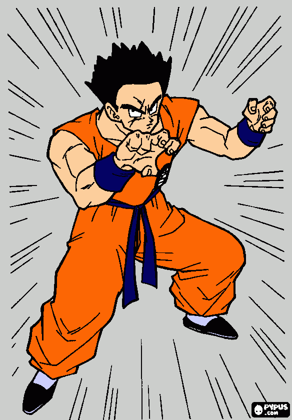 Yamcha para colorir e imprimir