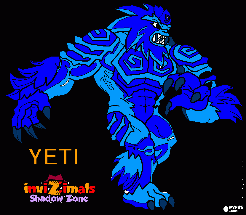 yeti para colorir e imprimir
