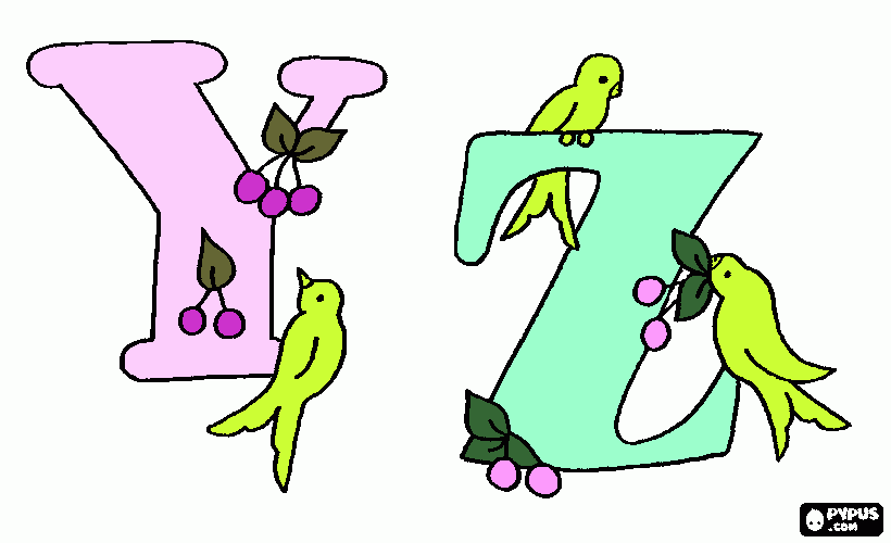 yz para colorir e imprimir