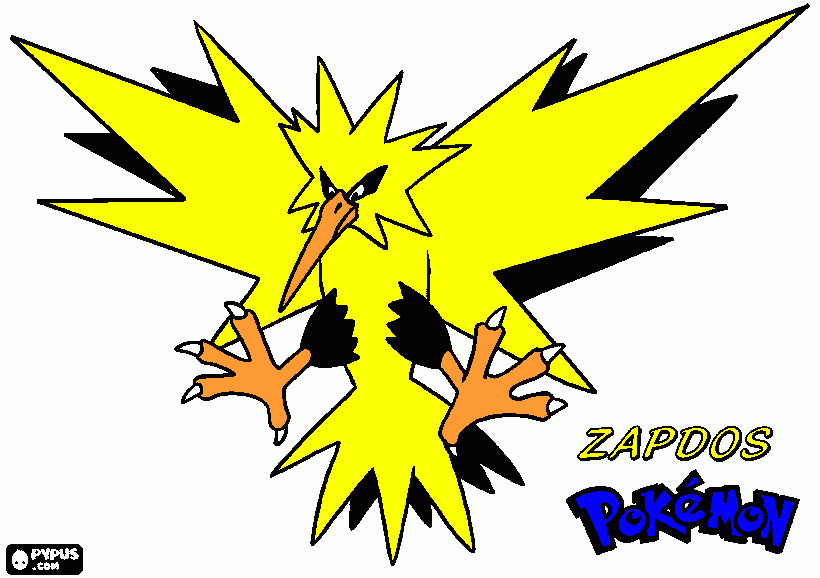 Zapdos é muinto vida loka! para colorir e imprimir
