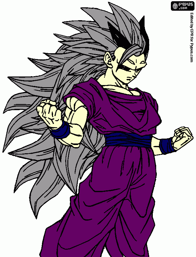 Zeiko SSJ para colorir e imprimir