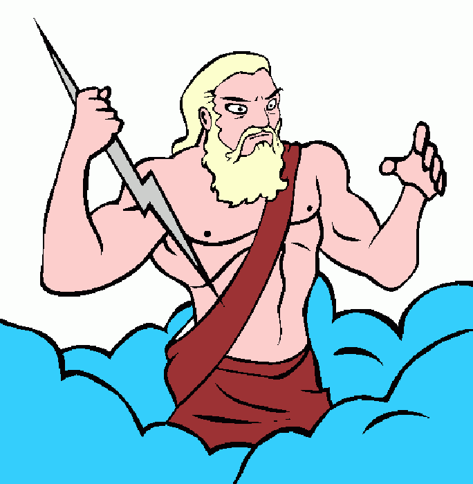 Zeus para colorir e imprimir