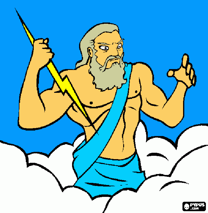 Zeus«O rei dos Deuses» para colorir e imprimir