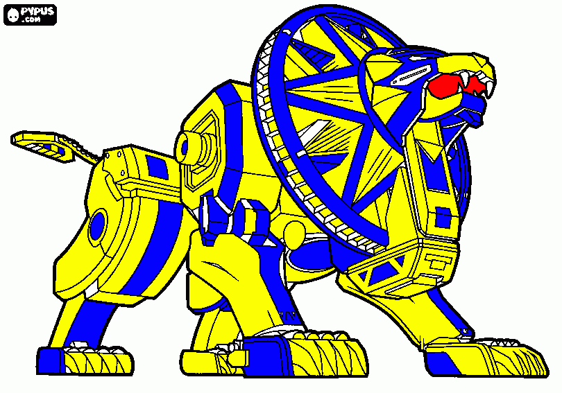 ZORDE  LEAO  DOURADO   para colorir e imprimir