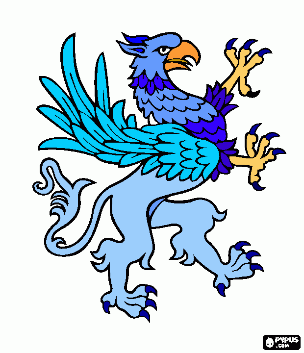 Águia azul para colorir e imprimir