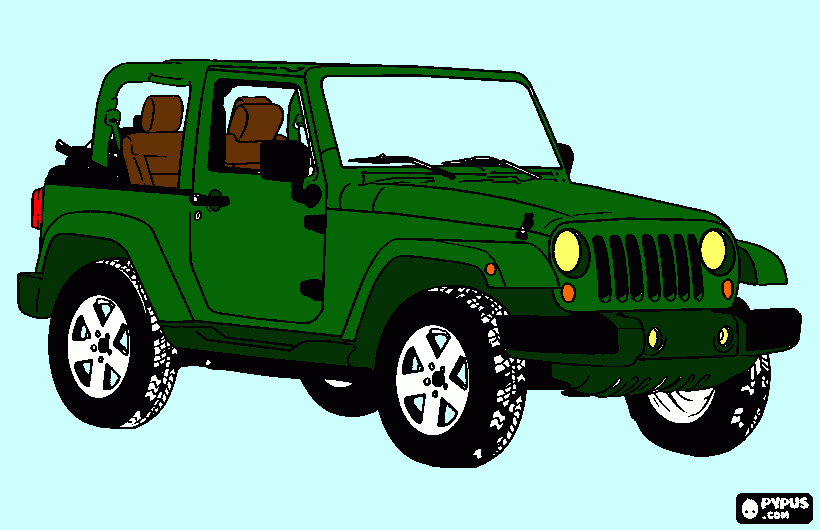 É um Jeep 4x4. para colorir e imprimir