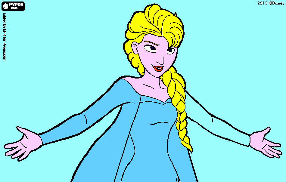 ÉSA ÉA ELSA para colorir e imprimir