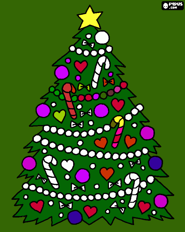 árvore da emanuelle para colorir e imprimir