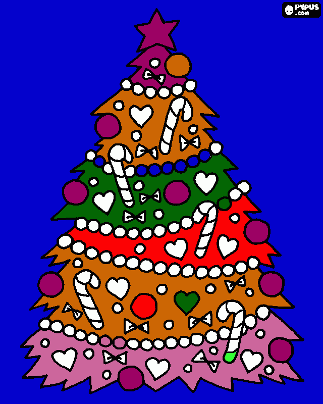 árvore de natal da Ana Laura para colorir e imprimir