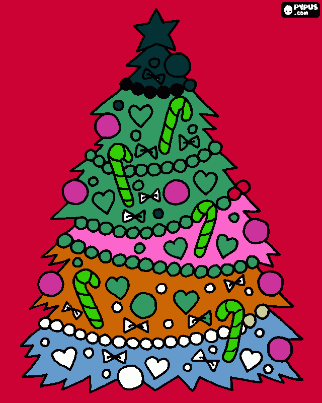 árvore de natal gabi silva para colorir e imprimir