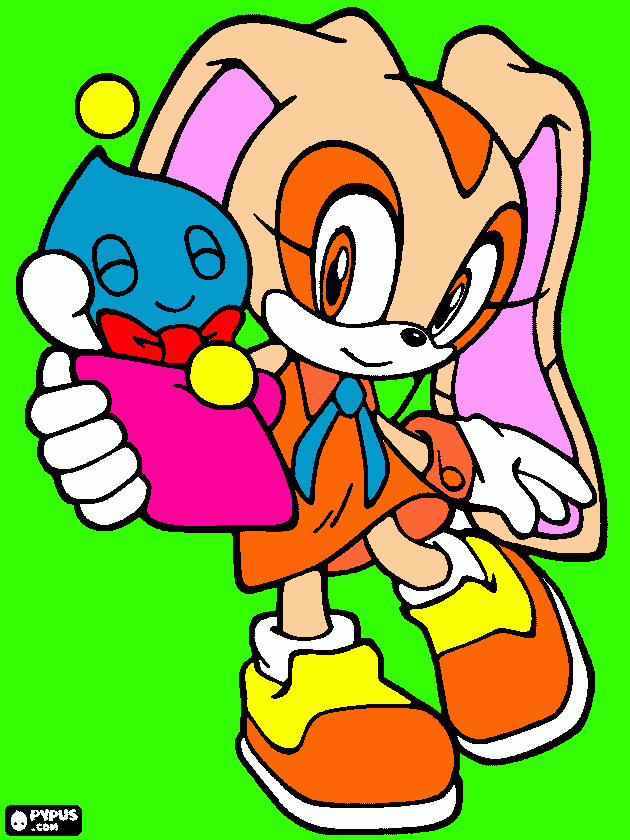 é a coelhinha do sonic para colorir e imprimir