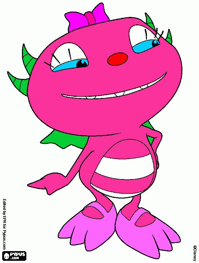 é a imã  do  henry  o  monstro  feliz para colorir e imprimir