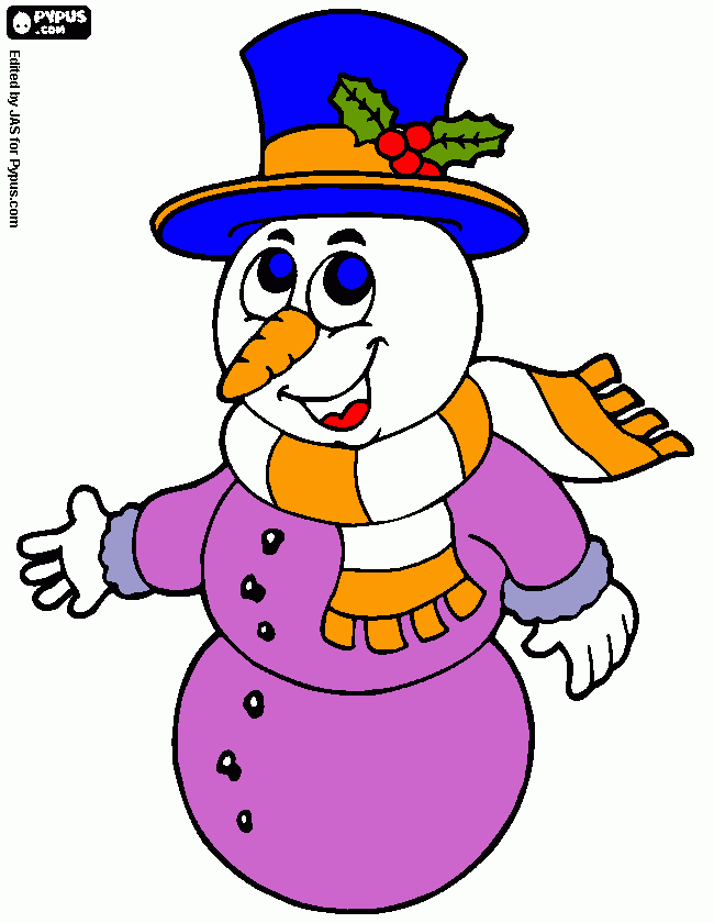 é a neve ne para colorir e imprimir