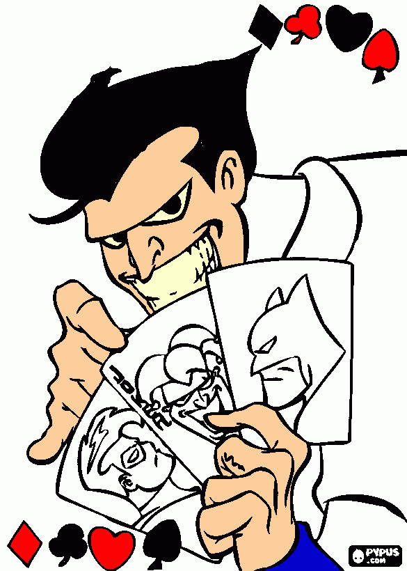 é o coringa  para colorir e imprimir