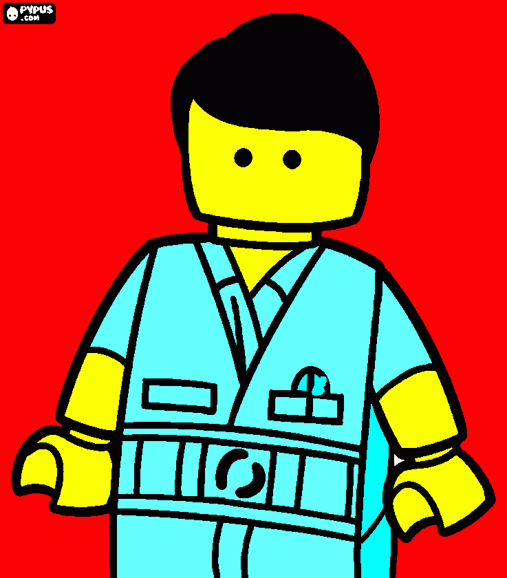 é o Emet do filme LEGO para colorir e imprimir