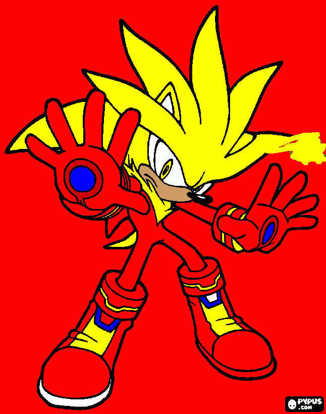é um sonic do futuro para colorir e imprimir