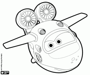 desenho de A aeronave Mira de Super Wings para colorir