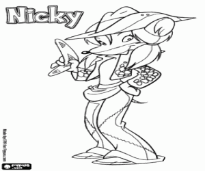 desenho de A amiga de Tea Stilton, Nicky para colorir