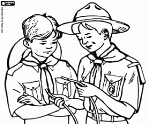 desenho de A aprendizagem dos nós para colorir