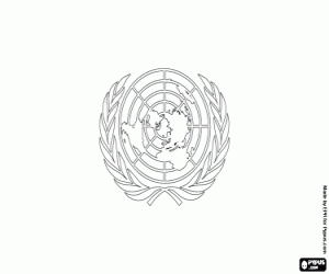 desenho de A bandeira da ONU para colorir