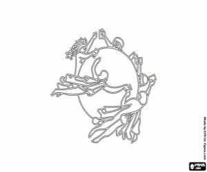 desenho de A bandeira da UPU para colorir