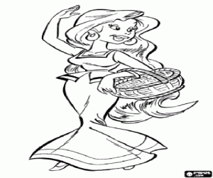 desenho de A bela Falbala para colorir