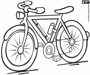 desenho de A bicicleta, um veículo para colorir
