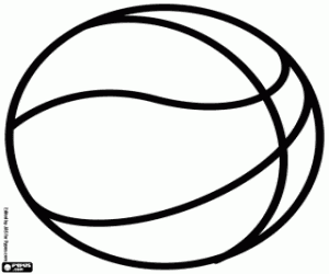 desenho de A bola para jogar basquete para colorir