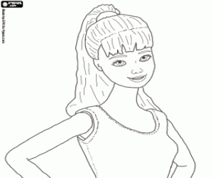 desenho de A boneca Barbie para colorir