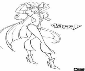 desenho de A bruxa das trevas, Darcy para colorir