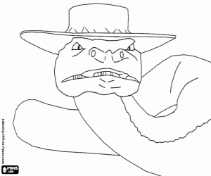 desenho de A cobra Jake de Rango para colorir