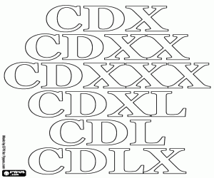 desenho de Para a contagem em dezenas de 410 à 460 para colorir