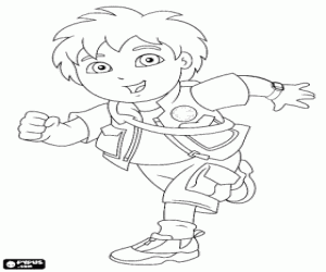 desenho de A criança aventureira Diego Marquez para colorir