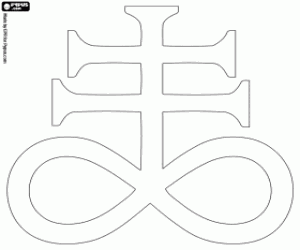 desenho de A Cruz de Satanás para colorir