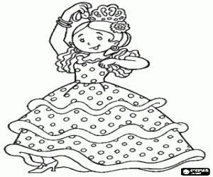 desenho de A dançarina de flamenco para colorir