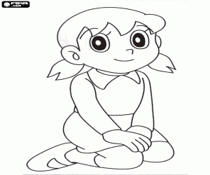 desenho de A doce Shizuka Minamoto para colorir