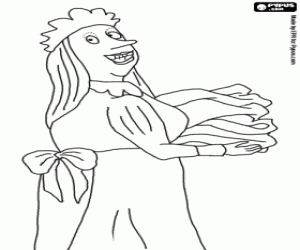 desenho de A empregada do Palácio para colorir