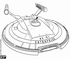 desenho de A Enterprise de Star Trek para colorir