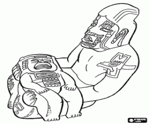 desenho de A escultura de O Senyor de Las Limas para colorir